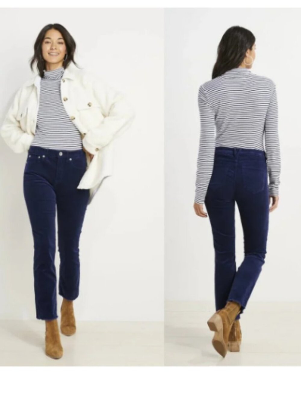 Vineyard Vines Women's Size 28 Blue Corduroy High Rise Kick Flare Jeans Pants